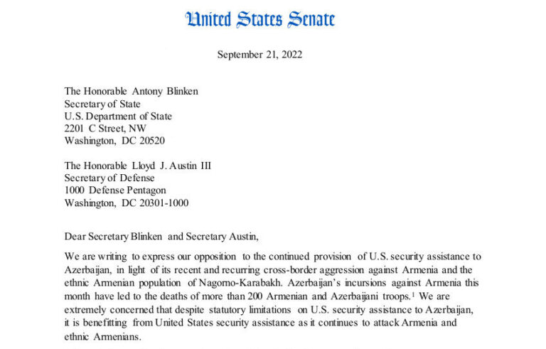 senator_markey_letter_on_us_security_assistance_to_azerbaijan